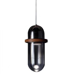 Nordic dining room chandelier simple living room bedroom bedside lamp modern minimalist single head glass chandelier SSM-2412 image 1