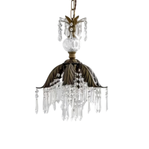 French Countryside Retro Restaurant Crystal Chandelier Bedside Dressing Room Entrance Home Decor Brass Hanging Pendant Lights SSM-9836 image 1