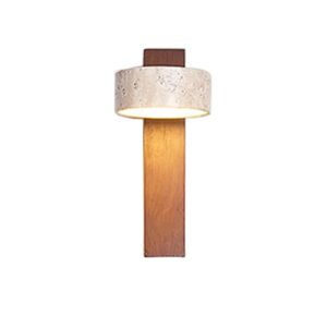 Wabi Sabi Travertine Bedside Wall Lamp Led Rotatable Bedroom Apartment Hotel Nordic Yellow Stone Decor Sconce SSM-2222 image 1