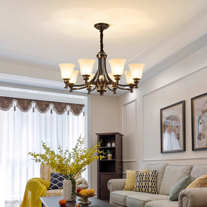 Copper Hotel Lobby Bar Shop Crystal Colored Round Ball Ceiling Hanging Glass Chandeliers Pendant Lights