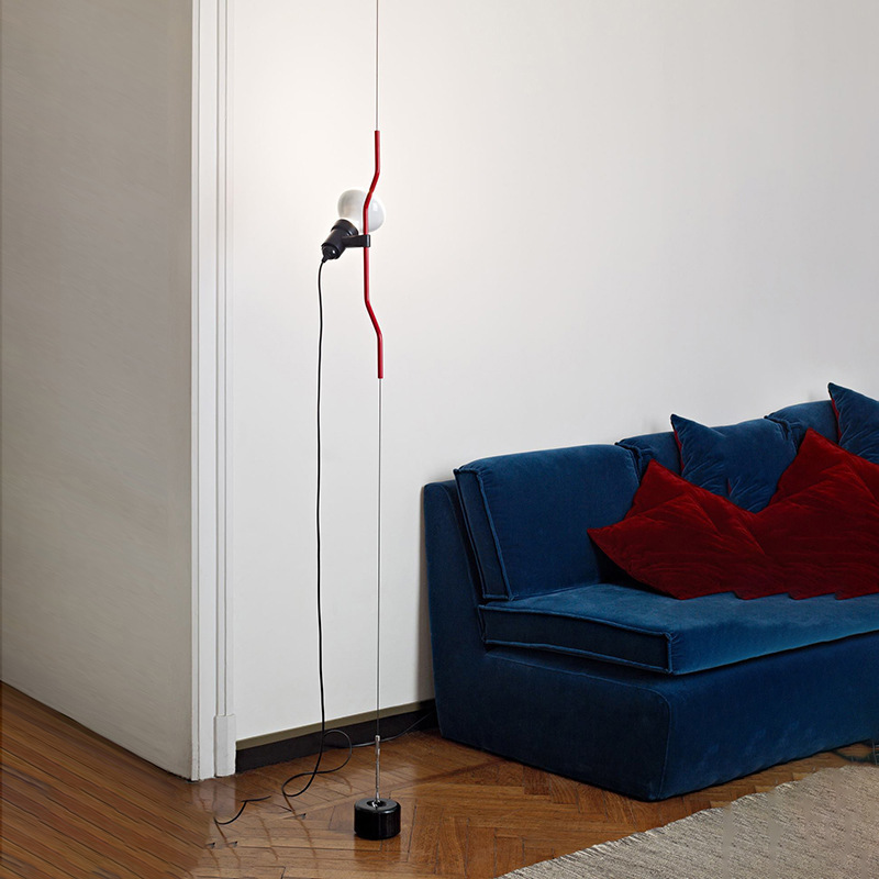 Italian Living Room Bedroom LED Floor Chandelier Adjustable Height Iron Gallery Decorative for Next Sofa Small Bedside Gallery