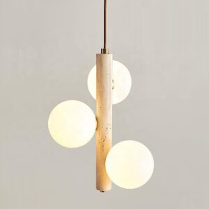 New Arrivalwabi Sabi Glass Pendant Ceiling Lamp Ball Stone Body Hanging Light SSM-2036-08 image 1