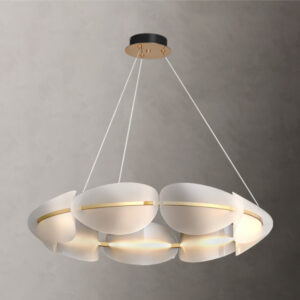 Luxury Flower Style Modern Pendant Lamps Gold Acrylic Ceiling Pendant Light Hotel Decorative Indoor Led Chandelier SSM-9821 image 1