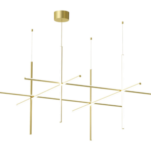Custom Nordic Minimalist LED Pendant Light Gold Chandelier for Hotel Villa Living Room Dining Kitchen Applications SSM-3057 image 1