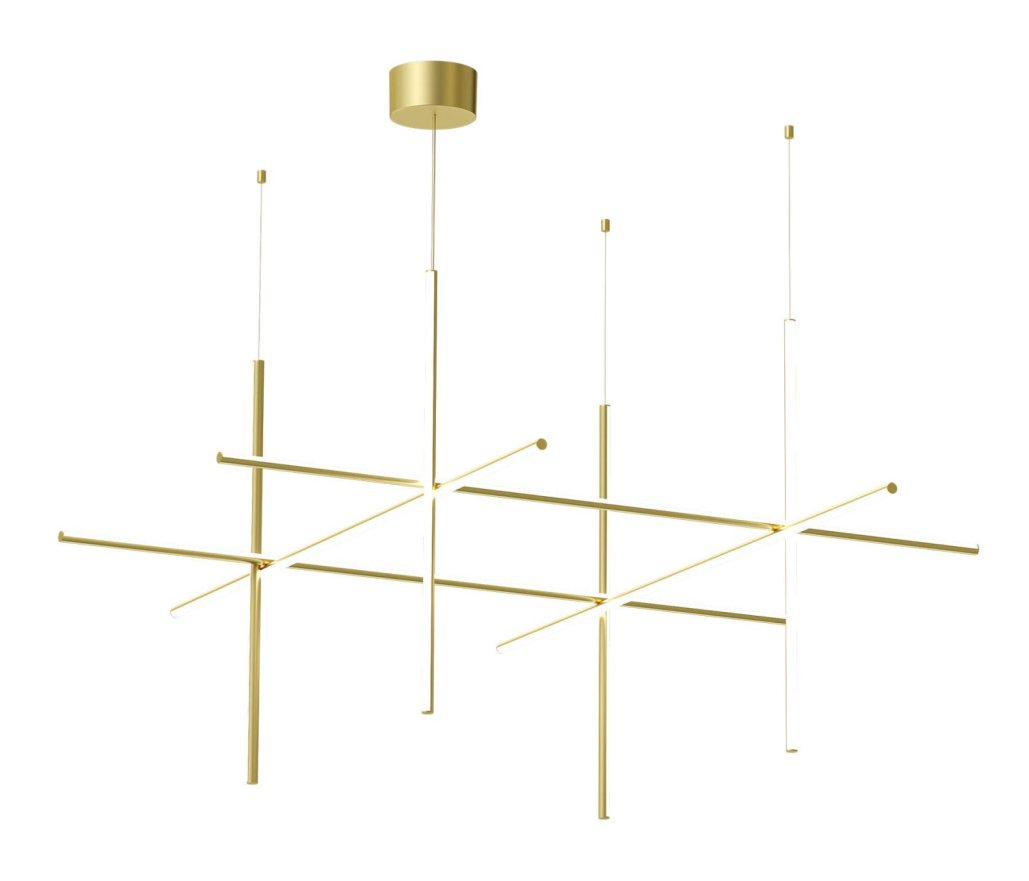 Custom Nordic Minimalist LED Pendant Light Gold Chandelier for Hotel Villa Living Room Dining Kitchen Applications