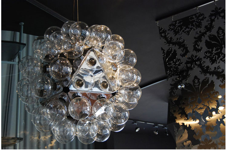 Nordic Style Taraxacum Bubble Pendant Warm White Glass Mirror Ball for Kitchen Dining Bar Areas for Hotels Indoor Small AC