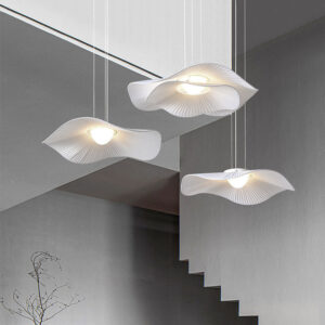 Modern Simple Lotus Chandelier Cloth Lampshade Ceiling Light Suitable for Bedroom Dining Room Hotel Living Room SSM-3037-02 image 1