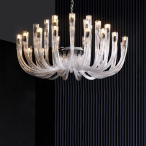 Modern Luxury Crystal Chandelier Large Simple Duplex Glass Tube Light Home Hotel Living Room Dining Room Luxury Dining Space SSM-8109-02 image 1