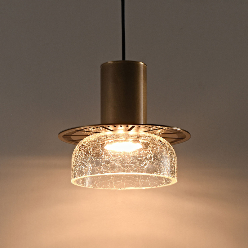 Modern Chandelier Farmhouse 1 Light Ceiling Light Fixture in Matte Black Finish with Seed Glass Hanging Light