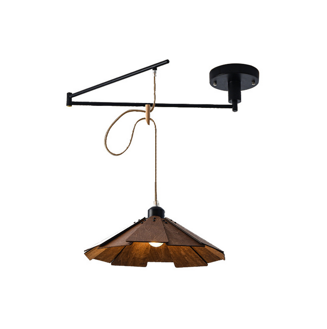Farmhouse Pendant Light Wood Hanging Light Ceiling Chandelier Modern Adjustable Hanging Ceiling Light Fixtures