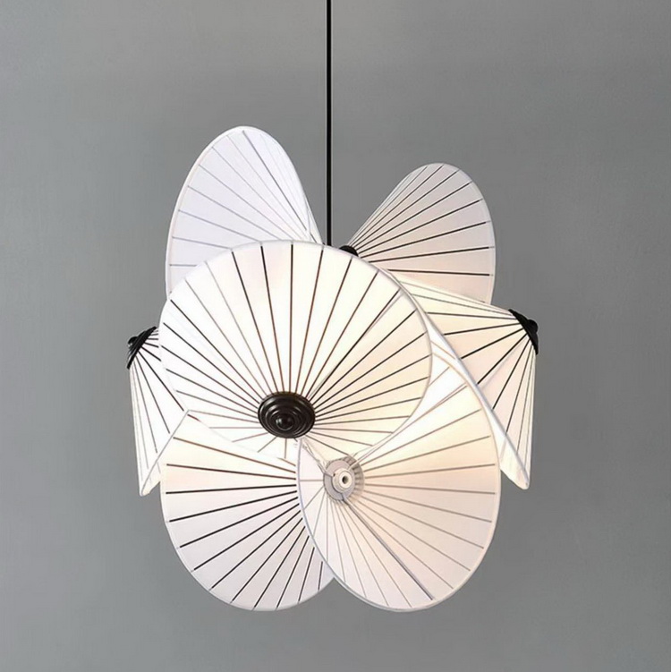 Cyber Star Modern Fabric Ceiling Pendant Light Nordic Style LED Indoor Hanging Lamp for Living Room Decor With Switch Control