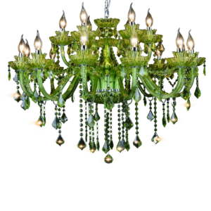 Modern led green chandelier Bedroom Kitchen light Fixtures lustre de cristal teto Green Color glass chandelier SSM-9021 image 1