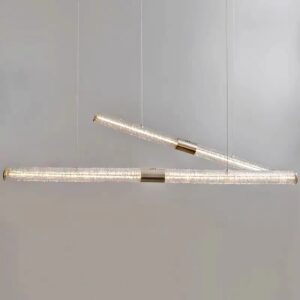 Nordic Minimalist Linear Pendant Lamp for Office DInning Room Kitchen Modern Luxury Resin LED Pendant Light SSM-8063 image 1
