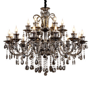 modern smoke gray Crystal Chandelier Luxury pendant lamps for Hotel Villa Living room hanging crystal chandelier lights SSM-7014 image 1