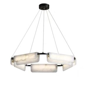 Keli Medieval Mushroom Nordic Modern Cream Style Living Room Luxury Sofa Exhibition Hall Marble Chandelier SSM-8045 image 1