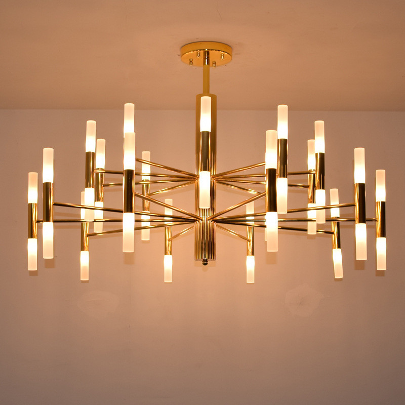 Design Acrylic Pendant Light Gold Modern Chandeliers