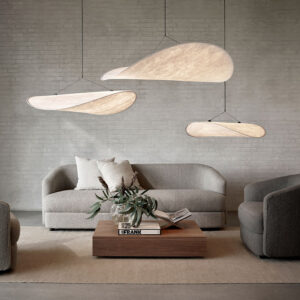 Home Decor Minimalist Design Kitchen Pendant Light Hotel Bedroom Hanging Lamp Indoor Nordic Modern Led Silk Fabric Chandelier SSM-9118 image 1