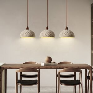 Industrial Style Cement Light Fixture Indoor Vintage Wooden Concrete Restaurant Dining Room Pendant Lamp SSM-2068 image 1