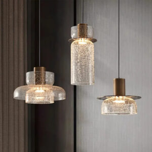Postmodern Designer Restaurant Chandelier Light Luxury Bedroom Study Retro Artistic Crack Craft Glass Chandelier SSM-9896 image 1