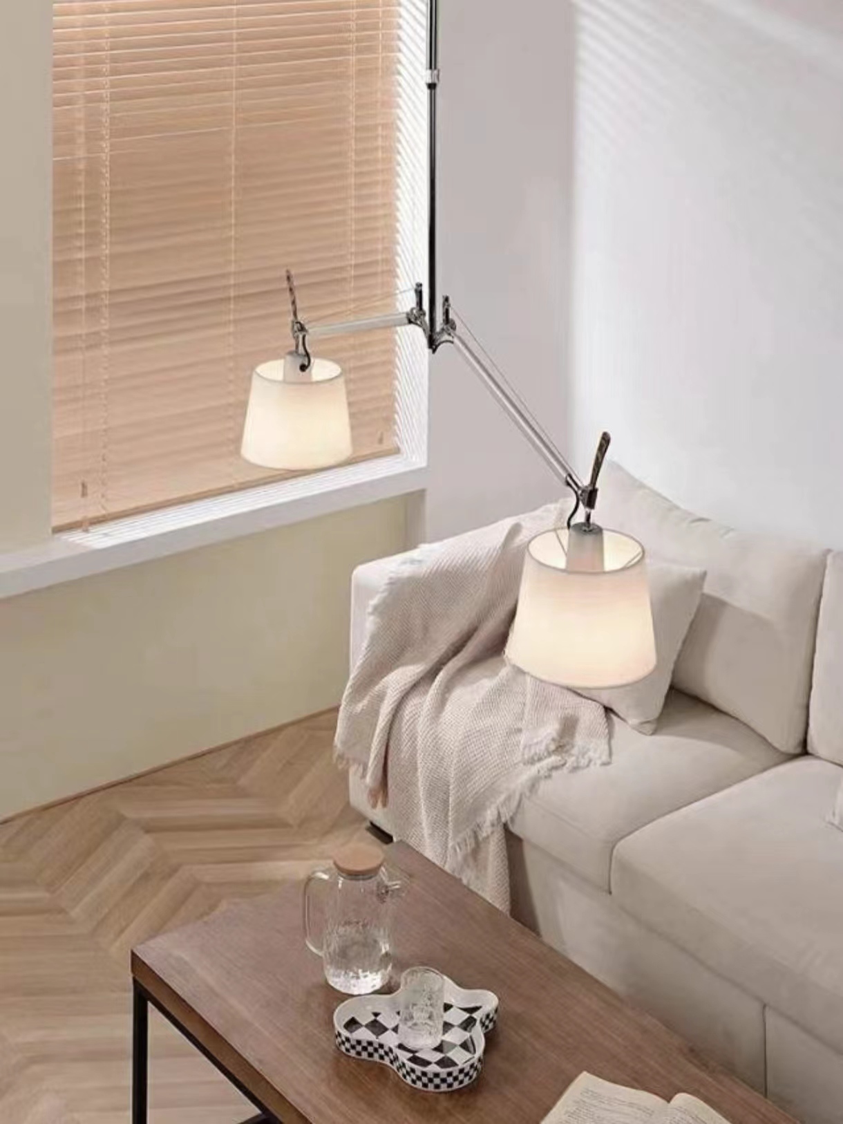 Creative Metal Living Room Bedside Hanging Light Double Head Led Recessed Drop Celling Light