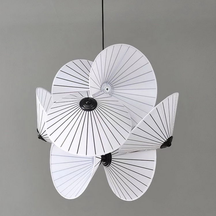 Cyber Star Modern Fabric Ceiling Pendant Light Nordic Style LED Indoor Hanging Lamp for Living Room Decor With Switch Control