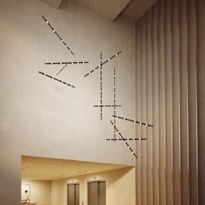 Popular Design Black Modern Nordic Ceiling Lighting Chandelier Hotel Ceiling Living Room Led Chandelier SSM-9867 image 1