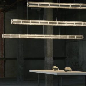New Design Modern Minimalist Art LED Dimming Touch Linear Glass Pendant Light Dinning Room Kitchen SSM-3002-01 image 1