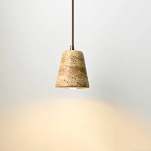 Yellow Marble Hanging Light Dining Room Wabi Sabi Bedside Pendant Lamp Hotel Restaurant Nordic Travertine Droplight SSM-2006 image 1