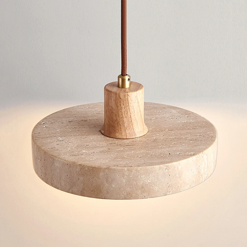 Japanese Wabi Sabi Yellow Stone Pendant Lamp Nordic Corridor Bedroom Balcony Ceiling Decoration Chandelier Living Room LED Light