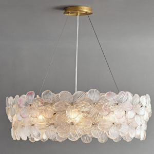 Luxury Copper Pendant Light Wedding Flower Table Stand Shiny Wedding Decoration Metal Centerpiece With Hanging Crystals WSM-8013 image 1