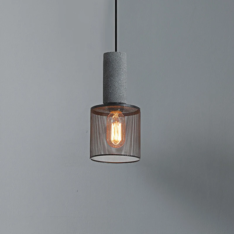 New Vintage Cement Personalized Small Pendent Lamp Restaurant Coffee Shop Atmosphere Modern Industrial Style Decorative Lights