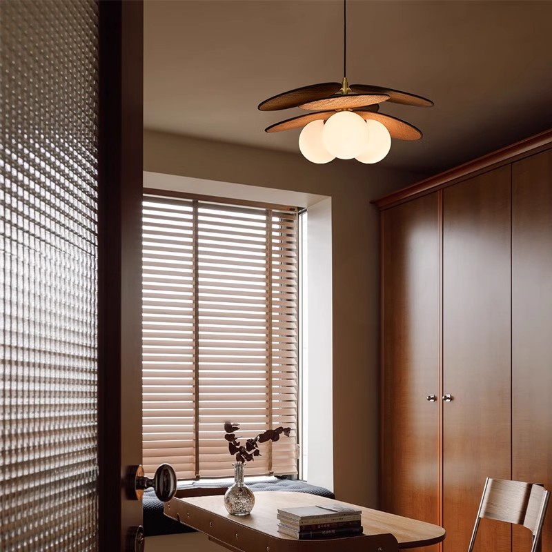 2025 New Japanese Dining Room Chandelier Retro Chinese Style Pendant Light for Master Bedroom Study Balcony Stairs