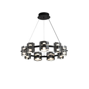 Metals Ring Simple Light Luxury Glass Chandelier Table Bar LED Pendant Light Modern Fashion Design Lamp SSM-8123 image 1