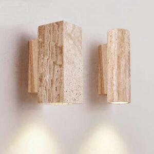 Good Led Decor Lamp Decoration Wabi Sabi Wall Light Yellow Marble Wall Lights for Home Hotel Office SSM-2036-02 image 1