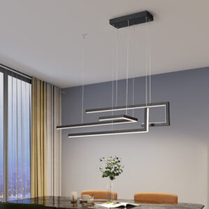 Personality Creativity Dining Room Lamp Led Pendant Light Chandeliers Nordic Restaurant Bar Gold Black Line Lamp Hanging Light SSM-0036 image 1